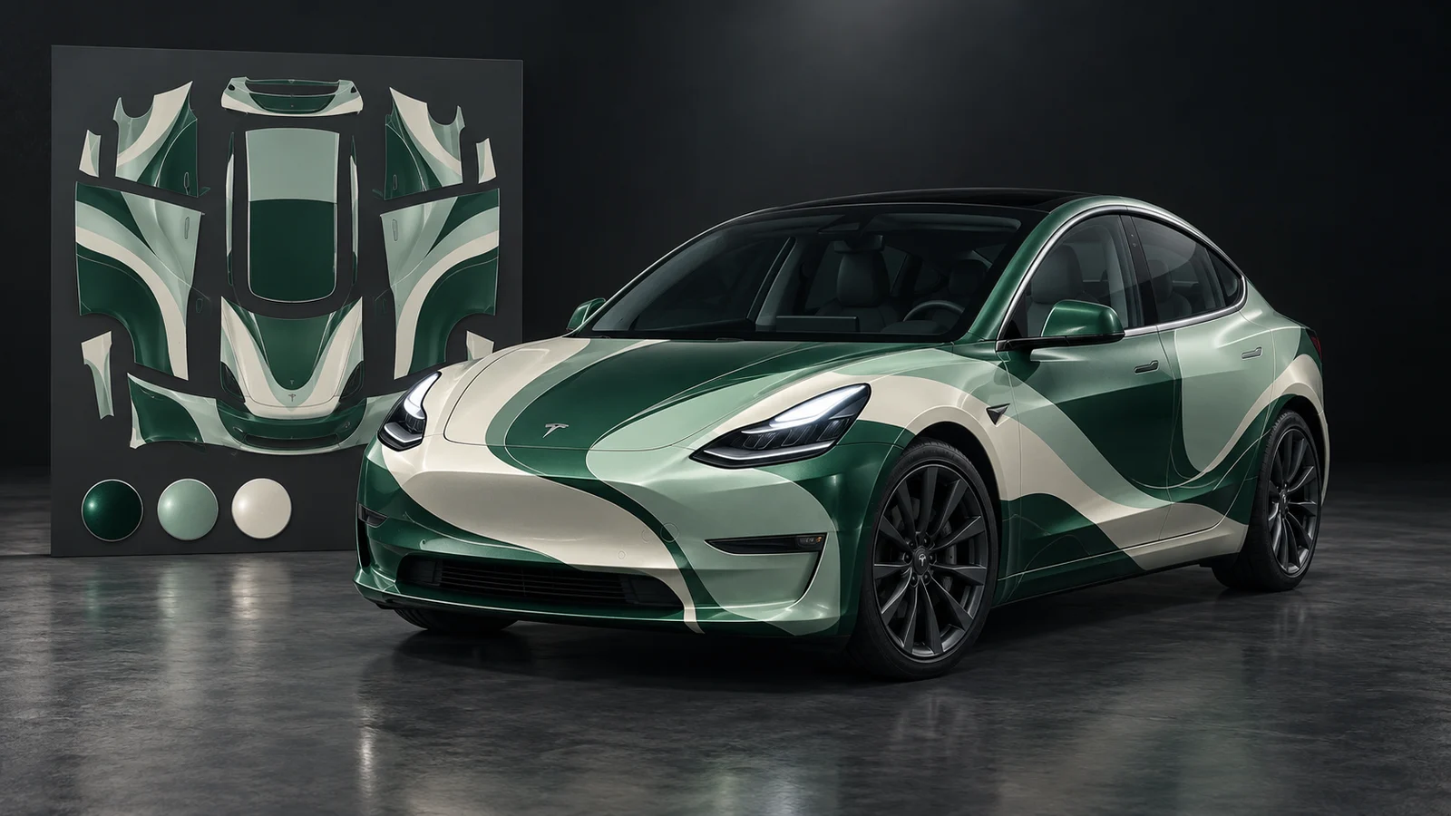 Tesla wrap design: from first preview to a finished project